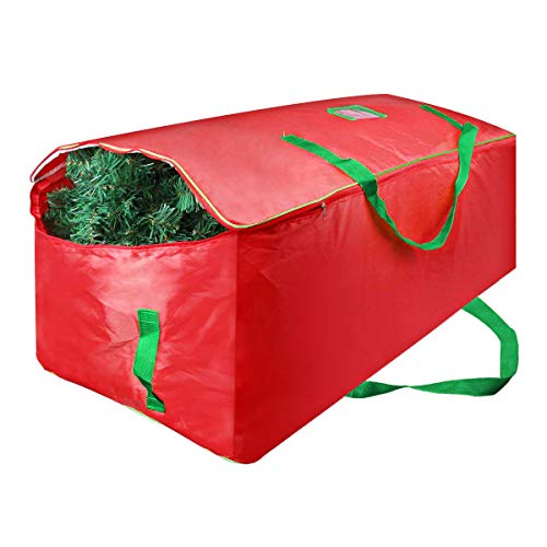 Christmas Tree Storage Bag - Christmas Large Tree Container - Reinforced Wide Handle and Double Sleek Zipper - Heavy Duty to Hold 7.5ft Disassembled Artificial Tree