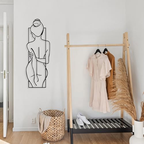 Stylish Black Decorative Metal Wall Accessory, 24 x 69 cm, 100% Metal, 1.2 mm Thickness, Perfect for Modern Home Decor and Unique Wall Art