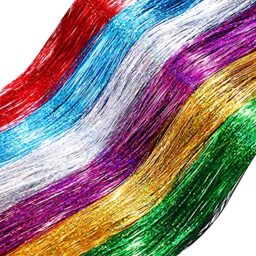 10000 Strands Iridescent Flashing Leaf Christmas Tree Decorations for Birthday Graduation (Gold, Green, Lake Blue, Purple, Silver, Red)