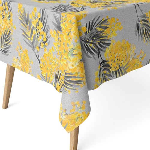 ECOMMERC3 - Stain Resistant Tablecloth for Rectangular Table Size 240 x 140 cm - Stain Resistant Extra Soft and Waterproof Tablecloth Grey