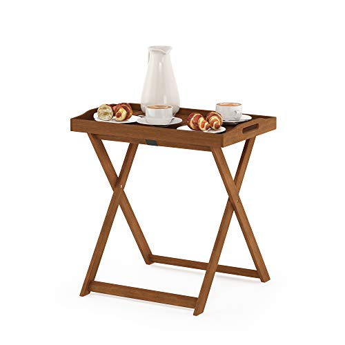 Furinno TIOMAN Patio Table, Outdoor Side Table, Tray Table, Coffee Table, for Patio, Garden, Porch, Natural