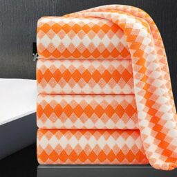 "MAGGEA 4 Piece Extra Large Bath Towel Set Oversized Bath Sheet 35""x70"" Bathroom Towel Set Soft Highly Absorbent & Quick Dry Premium Bath Towel for Bathroom 600GSM Shower Towel Spa Gym Hotel,Orange"