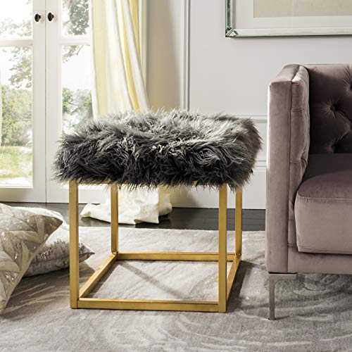 Safavieh Upholstered Ottoman, in Grey, 55 X 55 X 50