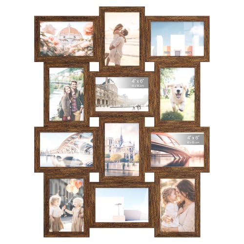 SONGMICS Picture Frames Wall Hanging, Set of 12, 4 x 6 inches