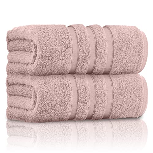 GC GAVENO CAVAILIA 100% Ringspun Cotton Bath Towels, Luxury 550 GSM Zero Twist Towel Sheets, Blush Pink, 80x140 Bath Sheet