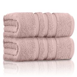 GC GAVENO CAVAILIA 100% Ringspun Cotton Bath Towels, Luxury 550 GSM Zero Twist Towel Sheets, Blush Pink, 80x140 Bath Sheet