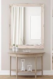 MirrorOutlet Large Classic Ornate Styled Mirror 4ft7 x 3ftt7 (140cm x 109cm), Ivory