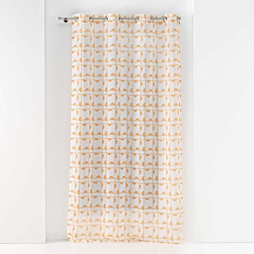 Douceur d'Intérieur, Gabi Honey Sandblasted Eyelet Curtain 140 x 240 cm