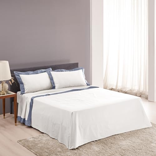 CREOLE Cream Satin Cotton Double Duvet Cover Set