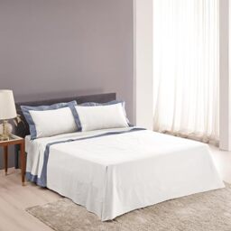CREOLE Cream Satin Cotton Double Duvet Cover Set