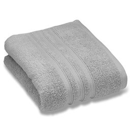 Catherine Lansfield Zero Twist Cotton 70x120cm Bath Towel Silver Grey