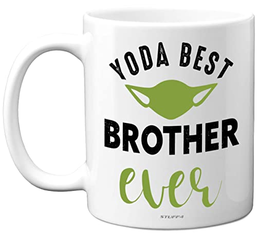 Stuff4 Yoda Best Mug, Brother Gifts from Brother Sister - 11oz Ceramic Dishwasher Safe Coffee Mugs, Perfect for Birthday, Christmas Day, Secret Santa, Borther Birthday Gifts