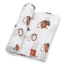 LollyBanks Muslin Swaddle Blanket - 100% Cotton - Newborn and Infant Blanket - Large 47 x 47 inches for Girls - Light Weight and Breathable -