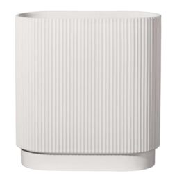 ASA Art Deco 63017091 Vase Made of Stoneware in White with Matte Finish Handmade Dimensions: 34.5 cm x 16 cm x 40 cm
