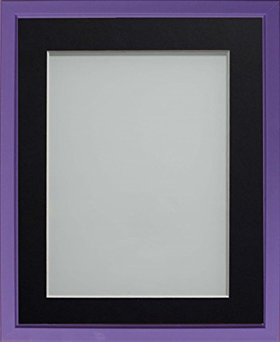 Frame Company Drayton Range 12X10-Inch Purple Picture Photo Frame with Black Mount For Image Size 8X6-Inch