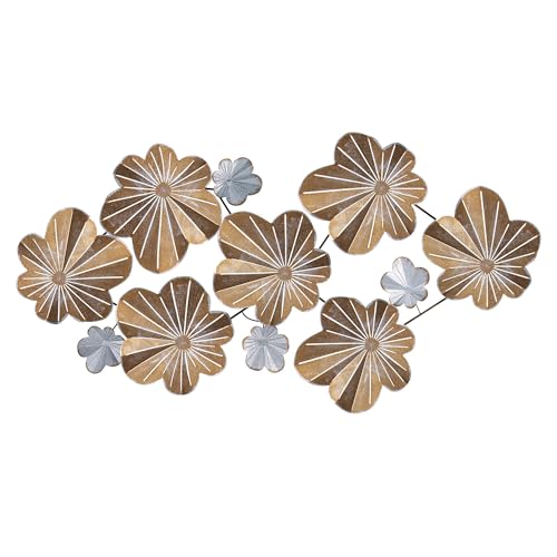 Hand-Painted Decorative Metal Wall Accessory, 125 x 14 x 61.5 cm, 100% Metal, 0.8 mm Thickness, Unique Colour Variations for Stylish Home Decor