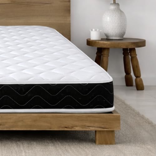 Starlight Beds Midnight Cooltouch Sprung Hybrid Small Double Memory Foam Mattress, Maximum Value, Soft Feel, Black. 18cm Deep. 4ft Small Double Mattress (120cm x 190cm)