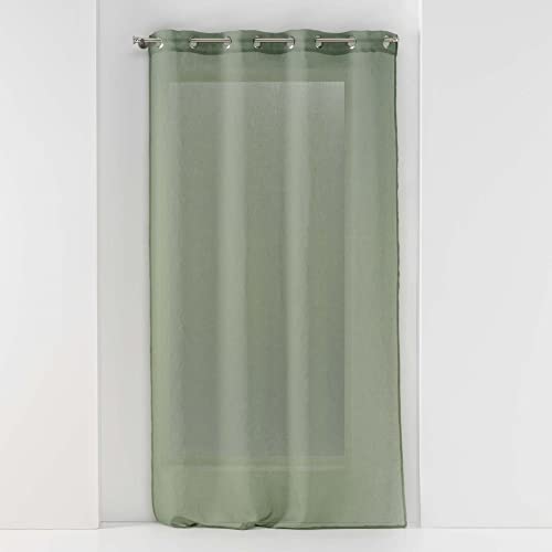 Douceur d'Intérieur, Khaki Sandblasted Eyelet Curtain 140 x 180 cm