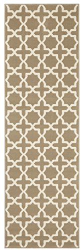 Hanse Home Glam Rug Runner, 80 x 450 cm, Soft Short Pile Rug, Geometric Design Runner for Hallway, Bedroom, Children's Room, Bathroom, Living Room, Kitchen, Decorative Runner - Brown