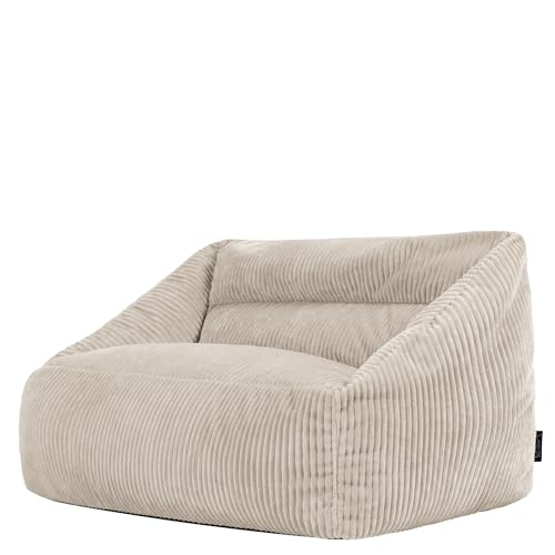 icon Cecilia Kids Bean Bag Sofa, Beige, Kids Bean Bag with Filling Included for Girls and Boys, Kids Sofa, Nursery Décor, Playroom Décor, Bedroom Accessories