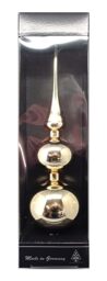Thüringer Glasdesign - Double Tip 31 cm, Mouth-Blown Glass Tree Topper, Gloss, Christmas Tree Baubles, Christmas Tree Decoration, Decoration
