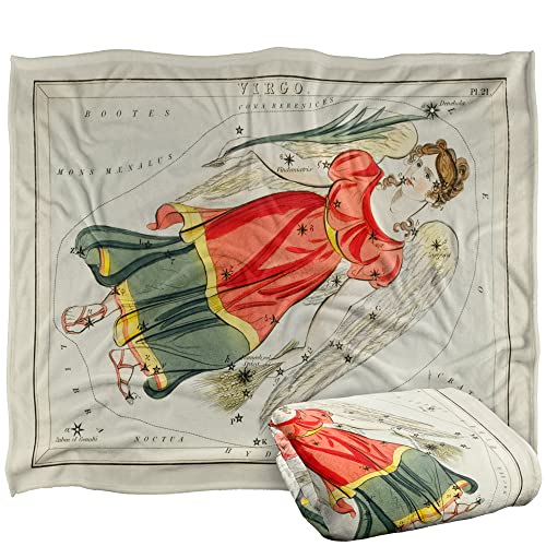 Bcreative - Graffitee Studios - S Hall Graffitee Studios Vintage Virgo Zodiac Silky Touch Super Soft Throw Blanket 152 X 127 Cm