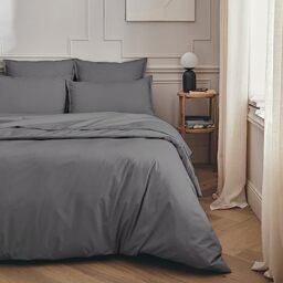 Essix First Cotton Percale Duvet Cover, Basalt, 140 x 200 cm
