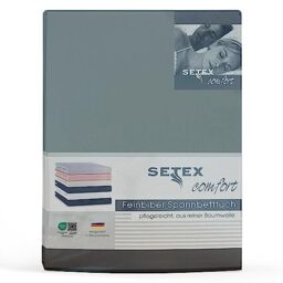 SETEX - Flannelette Bed Sheet with Elastic Band Cuddly Soft - Flannelette Fitted Sheet Made of 100% Cotton with All-Round Elastic Band - Bed Sheet 140 x 200 cm Dark Jade
