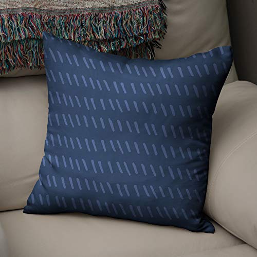 Bonamaison Decorative Cushion Cover, Polycotton, Blue, Standard