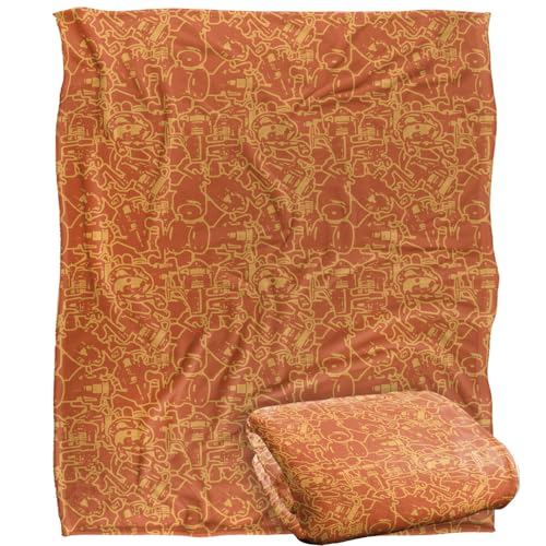 Jq Licensing Fishing Reel Man Pattern 2 Silky Touch Super Soft Throw Blanket 152 X 127 Cm