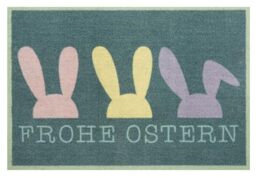 HANSE Home Printy Doormat for Indoor and Outdoor Use, 40 x 60 cm, Dirt Trapper Mat, Door Mat with Lettering, Washable & Weatherproof, Non-Slip for Entrance Area & Outdoor Use, Dark Green
