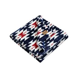 "Wrangler - Throw Blanket, Soft Plush Fleece Bedding, Yellowstone Inspired, Western Decor for Bed or Couch (Navajos Blue, 50"" x 70"")"