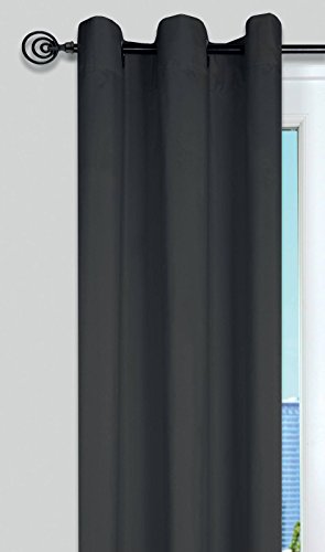 LOVELY CASA Nelson r64689411 Curtain 250 x 135 cm Polyester Anthracite