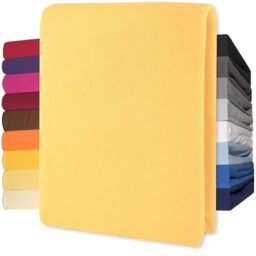 CelinaTex Lucina Topper Fitted Sheet Divan Cover Cotton 180x200-200x200 cm cream yellow