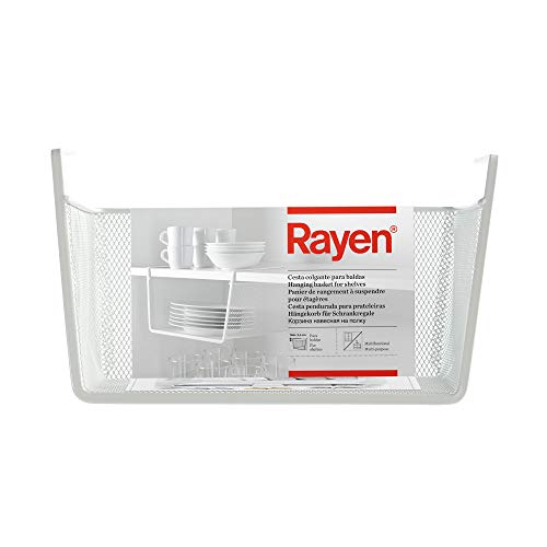 Rayen 2093 Hanging Basket, White, 30 x 15 x 25 cm