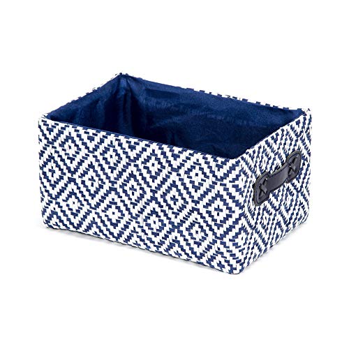 Compactor Enzo S Basket, Blue and White Geometric Pattern