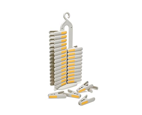 Joseph Joseph PegStore 30-piece clothes peg set with storage stand for washing line, durable and UV resistant recycled plastic