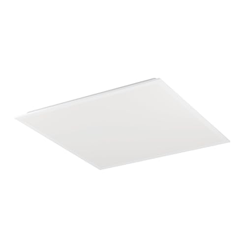 Eglo Connect.z Smart Home LED Panel Moradillo-Z, 60x60 cm, ZigBee Ceiling Light Fixture, Matte, app and Voice Control Alexa, Warm to Cool White, RGB, dimmable, White Flush Mount lamp