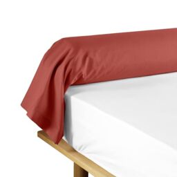 Douceur d'Intérieur, Lina Terracotta Bolster Pillowcase (85 x 185 cm) 100% Cotton