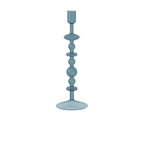 like. by Villeroy and Boch - Like Home candle holder in blue, 8 x 8 x 27 cm, borosilicate glass