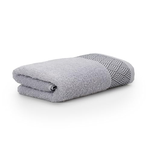 MÖVE for Frottana Geometry Hand Towel 50 x 100 cm 100% Cotton Silver