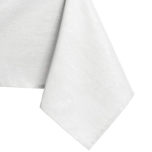 AmeliaHome Tablecloth 40 x 40 cm, Stain Protection, Lotus Effect, Washable, Water Repellent, Ornament, White Vesta