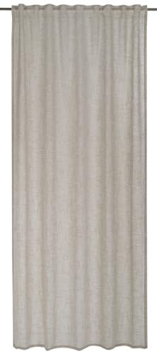 Elbersdrucke Emotions 09 200220 Semi-Transparent Tab-Top Curtain 255 x 140 cm Beige for Living Room Bedroom Kitchen Hallway Children's Room