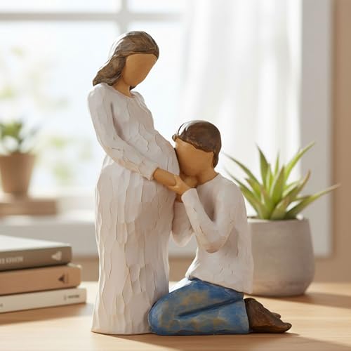 NAN ZAI NAN FANG Gift for Expecting Parents Mother to be Gifts Ideal Resin Sculpted Hand Painted Figurine Pregnant Wife from Husband Best Gifts for New Moms and Dads