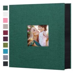 Mublalbum Photo Album 4x6 1000 Photos Linen Cover Large Picture Book Holds Horizontal and Vertical Pockets for Wedding Family Anniversary and Baby (Dark Green)