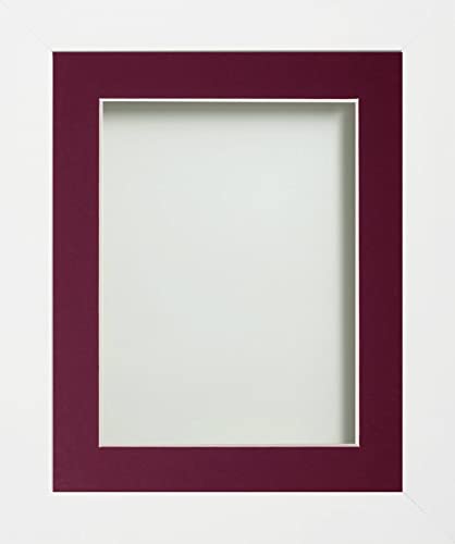 Frame Company Candy Range White Picture Photo Frames with Mount*Choice of Colours*