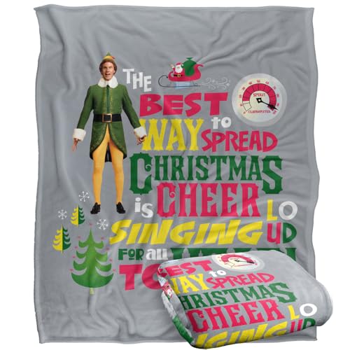 LOGOVISION Elf Spread Christmas Cheer Silky Touch Super Soft Throw Blanket 152 X 127 Cm