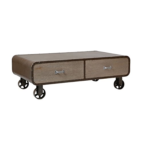 Premier Housewares Village Loft Coffee Table, Wood, Natural
