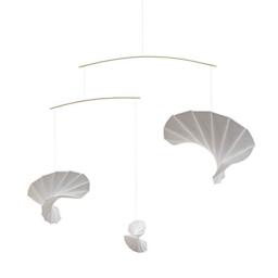 Flensted Mobiles Wave 3 Mobile, Steel, White, 60 x 60 cm
