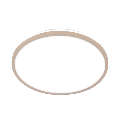 BRILONER - LED Ceiling Light with indirect Light, Neutral White Tone, 15W, 1500lm, LED lamp, Mount for Living Room, Bedroom Fixture, Lounge Lighting, 28 x 4.2 cm, Beige